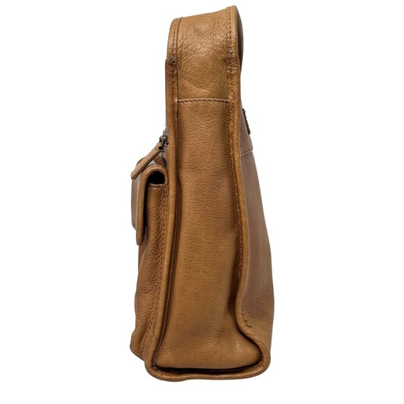 Fossil Full Leather Shoulder Bag Purse Front Pockets Adjustable Strap 75082 - Picture 3 of 13